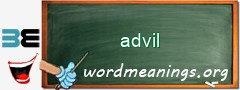 WordMeaning blackboard for advil